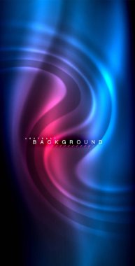 Neon parlayan dalga, sihirli enerji ve ışık arka plan