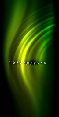 Neon parlayan dalga, sihirli enerji ve ışık arka plan