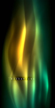 Neon parlayan dalga, sihirli enerji ve ışık arka plan