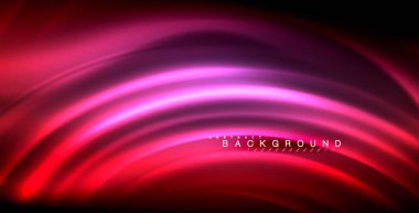 Neon parlayan dalga, sihirli enerji ve ışık arka plan