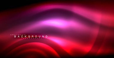 Neon parlayan dalga, sihirli enerji ve ışık arka plan