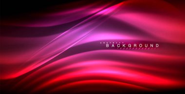 Neon parlayan dalga, sihirli enerji ve ışık arka plan