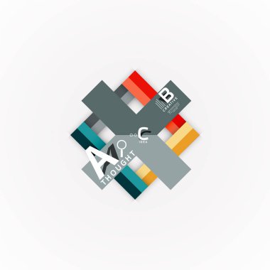 Kağıt seçeneği adımları diyagram Infographic düzeni