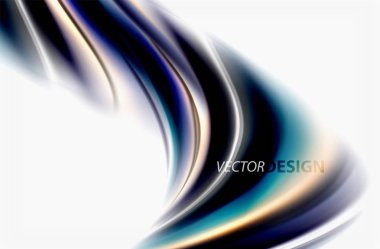 Gökkuşağı rengi dalgalar, bulanık vektör arka plan