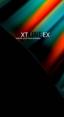 Dalga satırları sıvı gökkuşağı tarzı renk çizgili siyah arka plan üzerine soyut. Sunum, app duvar kağıdı, başlık sayfası veya poster için sanatsal illüstrasyon