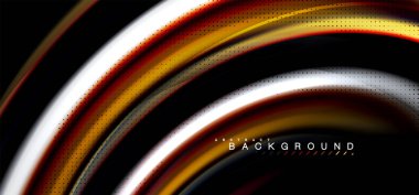 Siyah arka plan üzerinde renkli dalga satırları