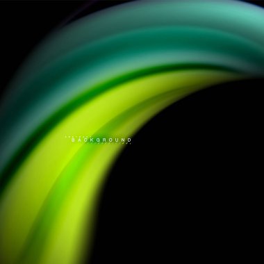 Sıvı karıştırma renkler dalga arka plan tasarlamak vektör. Renkli örgü dalgalar