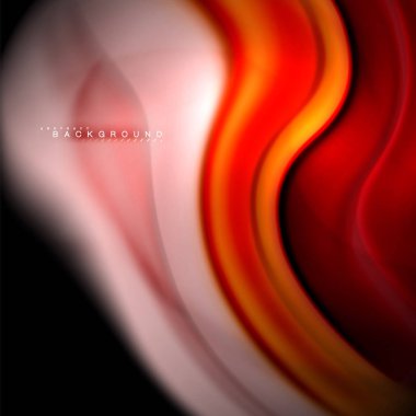 Sıvı karıştırma renkler dalga arka plan tasarlamak vektör. Renkli örgü dalgalar