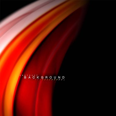 Sıvı karıştırma renkler dalga arka plan tasarlamak vektör. Renkli örgü dalgalar