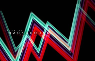 Sıvı çok renkli çizgilerle oluşturulan geometrik şekiller