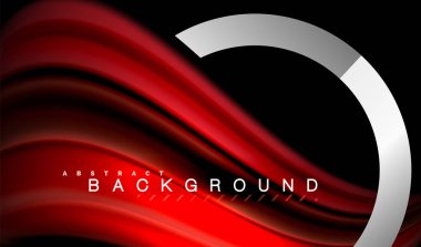 Gökkuşağı sıvı geometrik şekil dalga ve metalik renkler