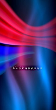 Neon parlayan dalga, sihirli enerji ve ışık arka plan