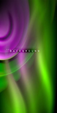 Neon parlayan dalga, sihirli enerji ve ışık arka plan