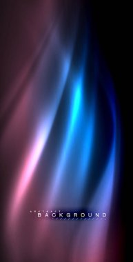 Neon parlayan dalga, sihirli enerji ve ışık arka plan