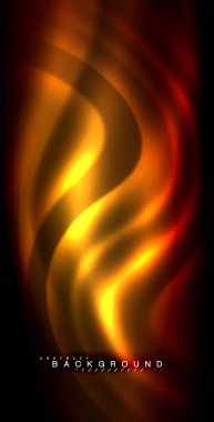 Neon parlayan dalga, sihirli enerji ve ışık arka plan