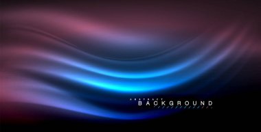 Neon parlayan dalga, sihirli enerji ve ışık arka plan