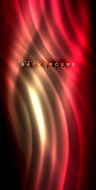 Neon parlayan dalga, sihirli enerji ve ışık arka plan