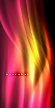 Neon parlayan dalga, sihirli enerji ve ışık arka plan