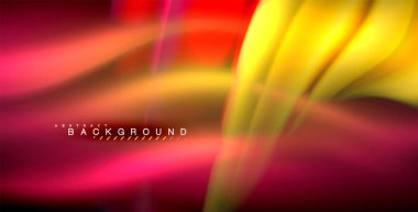 Neon parlayan dalga, sihirli enerji ve ışık arka plan