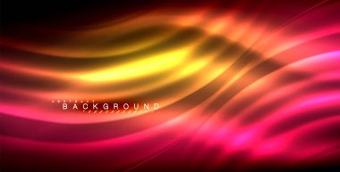 Neon parlayan dalga, sihirli enerji ve ışık arka plan