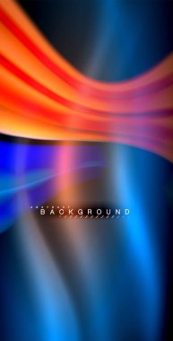 Neon parlayan dalga, sihirli enerji ve ışık arka plan