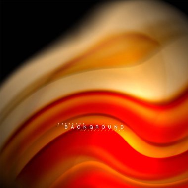 Sıvı karıştırma renkler dalga arka plan tasarlamak vektör. Renkli örgü dalgalar