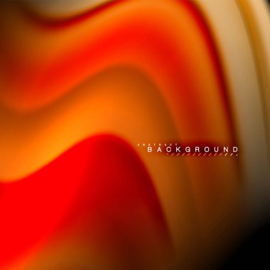 Sıvı karıştırma renkler dalga arka plan tasarlamak vektör. Renkli örgü dalgalar