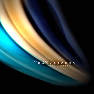 Sıvı karıştırma renkler dalga arka plan tasarlamak vektör. Renkli örgü dalgalar