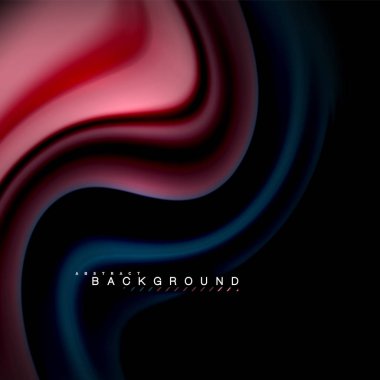 Sıvı karıştırma renkler dalga arka plan tasarlamak vektör. Renkli örgü dalgalar