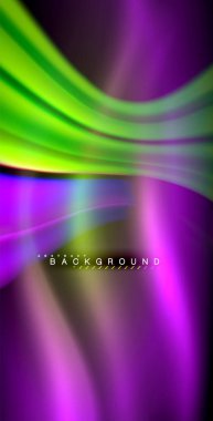 Neon parlayan dalga, sihirli enerji ve ışık arka plan