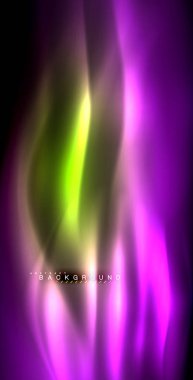 Neon parlayan dalga, sihirli enerji ve ışık arka plan