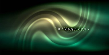 Neon parlayan dalga, sihirli enerji ve ışık arka plan