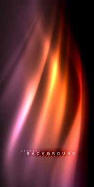 Neon parlayan dalga, sihirli enerji ve ışık arka plan