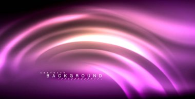 Neon parlayan dalga, sihirli enerji ve ışık arka plan