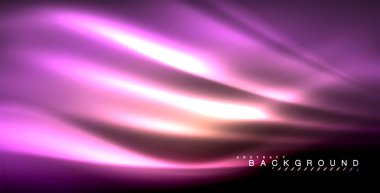 Neon parlayan dalga, sihirli enerji ve ışık arka plan