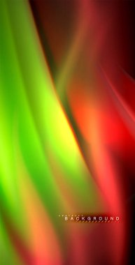 Neon parlayan dalga, sihirli enerji ve ışık arka plan. Vektör çizim