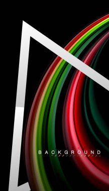 Sıvı sıvı metalik tarzı çizgi şeklinde Holografik dizayn renkleri