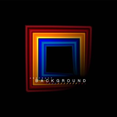 Sıvı çok renkli çizgilerle oluşturulan geometrik şekiller