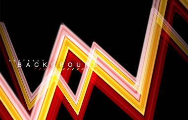 Sıvı çok renkli çizgilerle oluşturulan geometrik şekiller