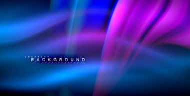 Neon parlayan dalga, sihirli enerji ve ışık arka plan