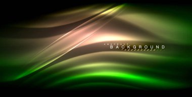 Neon parlayan dalga, sihirli enerji ve ışık arka plan