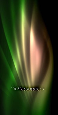 Neon parlayan dalga, sihirli enerji ve ışık arka plan