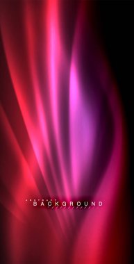 Neon parlayan dalga, sihirli enerji ve ışık arka plan