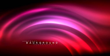 Neon parlayan dalga, sihirli enerji ve ışık arka plan