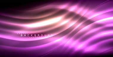 Neon parlayan dalga, sihirli enerji ve ışık arka plan