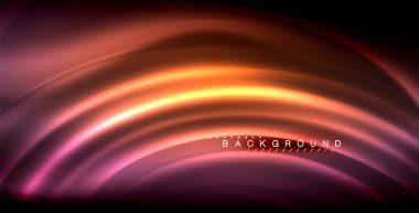 Neon parlayan dalga, sihirli enerji ve ışık arka plan