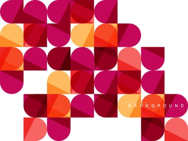 Mozaik arka plan üzerinde beyaz kare geometrik şekiller Döşe