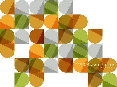 Mozaik arka plan üzerinde beyaz kare geometrik şekiller Döşe