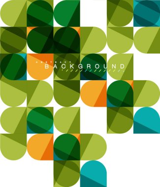 Beyaz kare geometrik şekiller mozaik arka plan döşeme. Sunum, app duvar kağıdı, başlık sayfası veya poster için sanatsal illüstrasyon vektör