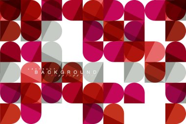 Mozaik arka plan üzerinde beyaz kare geometrik şekiller Döşe